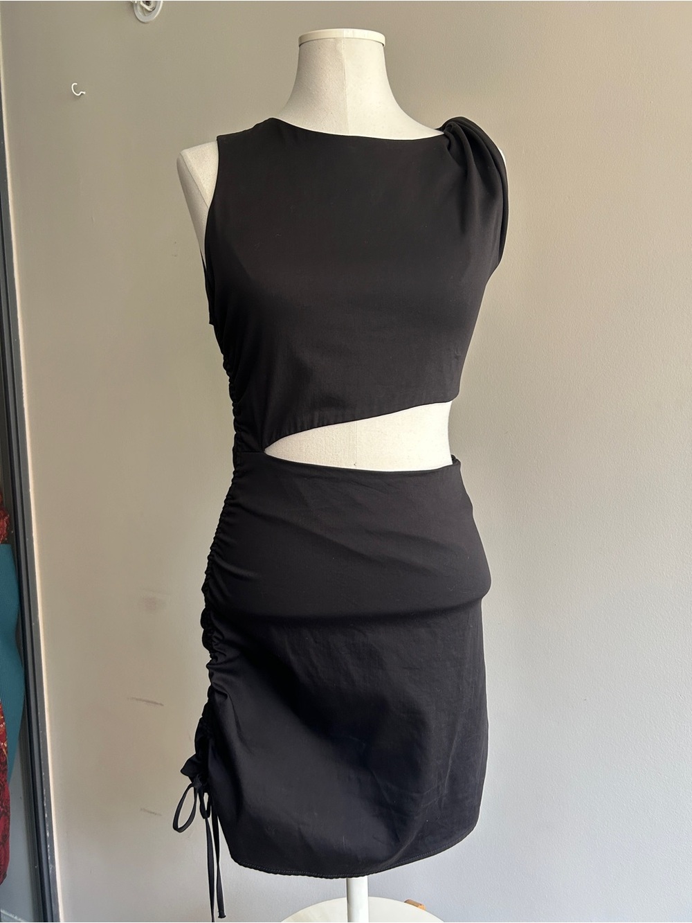 Little black dress with waist cut-out  detail